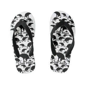 Love Pooping Dogs Kid's Jandals