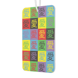 Love Pop Art Car Air Freshener