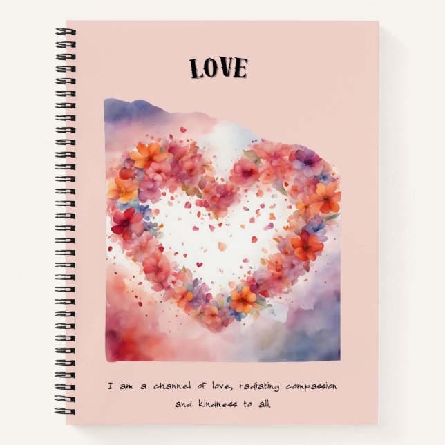 Love Positive Affirmation Notebook (Front)