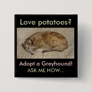 Love Potatoes? 15 Cm Square Badge