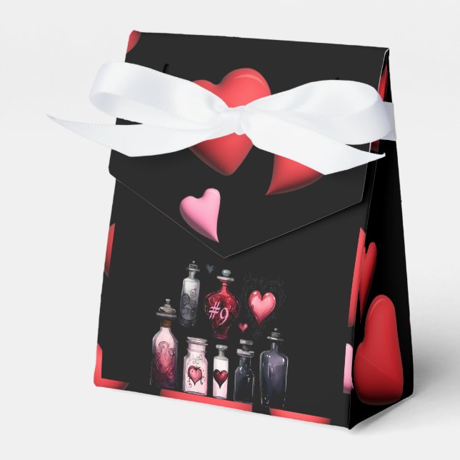 "Love Potion #9" with Hearts Favour Box (Front Side)