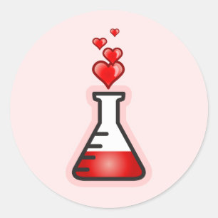 Love Potion Chemistry, Science of Health Classic Round Sticker