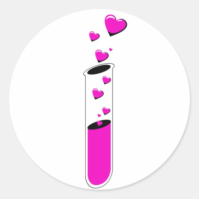love potion classic round sticker (Front)