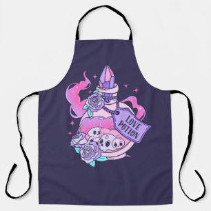 Love Potion Cute Pink Halloween Potion Bottle Apron
