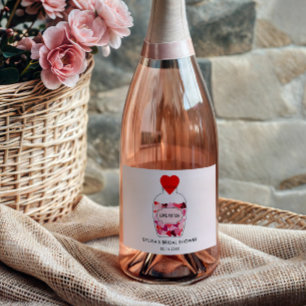 Love Potion Happy Valentine's Day Personalised Sparkling Wine Label