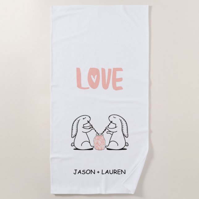 Love Potion | Monogram Beach Towel (Front)