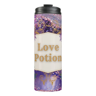 Love potion purple pattern art by Renee Lavoie Thermal Tumbler