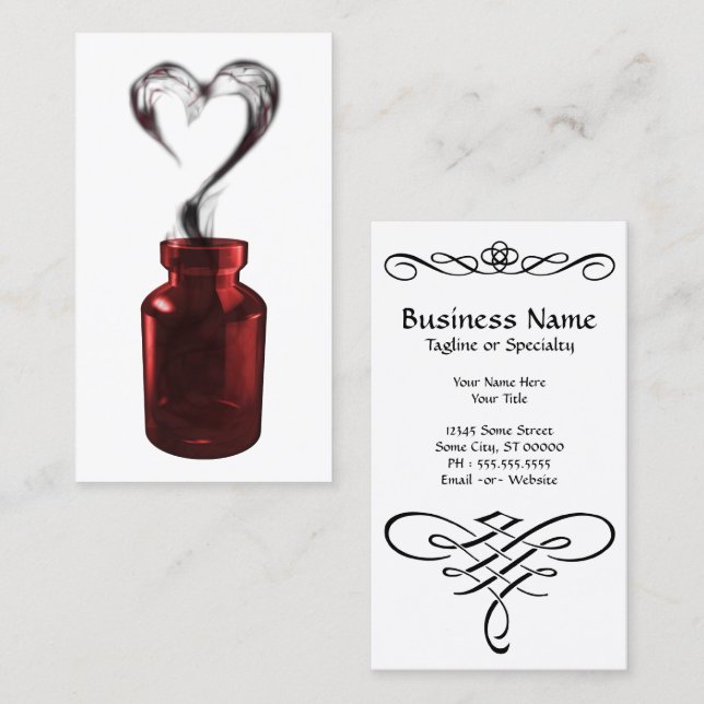 love potion smoke business card (Front/Back)
