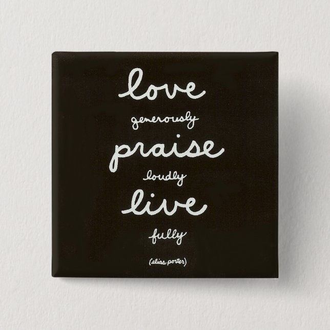 Love-Praise-Live 15 Cm Square Badge (Front)
