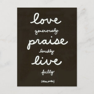 Love-Praise-Live Postcard