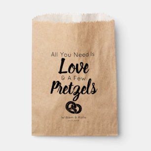 Love Pretzel Treat Wedding Favour Bag