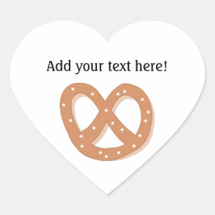 Love Pretzels - Personalise this Fun Graphic Heart Sticker