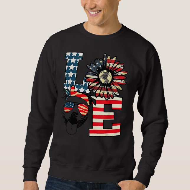 Love Pride American Independence Day July 4th Pitb Sweatshirt (Front)