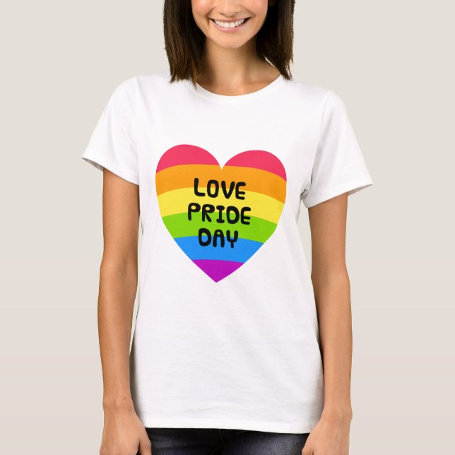 Love Pride Day white womens T-Shirt (Front)