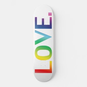 Love, pride lgbt lgbtq gay queer rainbow colours skateboard