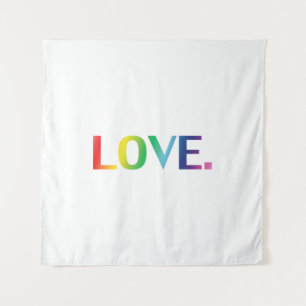 Love, pride lgbt lgbtq gay queer rainbow colours tapestry
