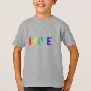 Love, pride lgbt lgbtq rainbow colours kids T-Shirt