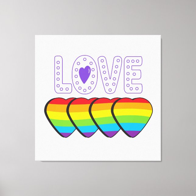 Love Pride. LGBT+Pride. Pride love   Canvas Print (Front)
