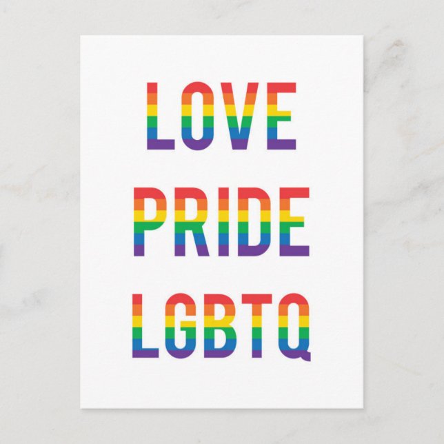 Love Pride LGBTQ Postcard (Front)