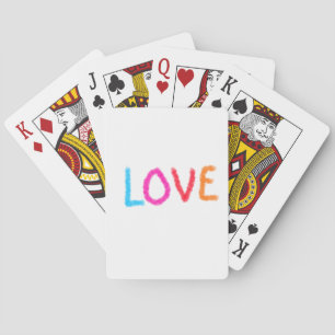 Love pride rainbow watercolor LGBTQ June modern Playing Cards