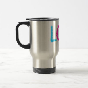 Love pride rainbow watercolor LGBTQ June modern Travel Mug