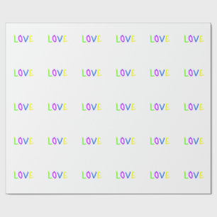 Love pride rainbow watercolor LGBTQ June modern Wrapping Paper