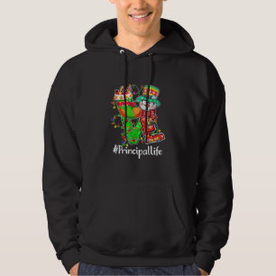 LOVE Principal Life Snowman Santa Hat Christmas Li Hoodie