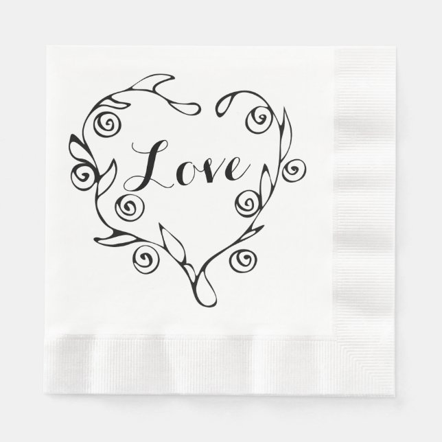 Love Print Design  Napkin (Front)
