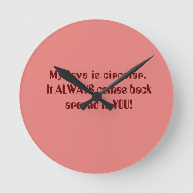 Love proclamation round clock (Front)