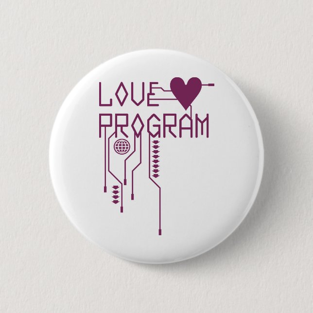 love program 6 cm round badge (Front)