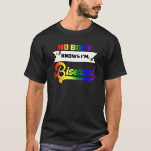 Love Proud Ally Lgbtq Csd Pride Nobody Knows Im Bi T-Shirt