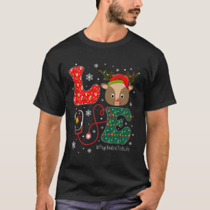 Love Psychiatric Tech Life Technician Christmas Re T-Shirt