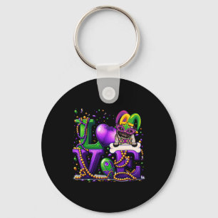 Love Pug Dog Carnival Mask Dog Lover Women Men Mar Key Ring