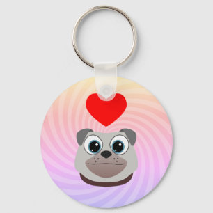 Love Pug Key Ring