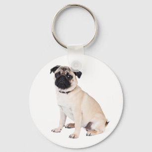 Love Pug Puppy Dog Keychain