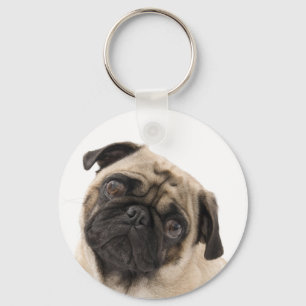 Love Pug Puppy Dog Keychain
