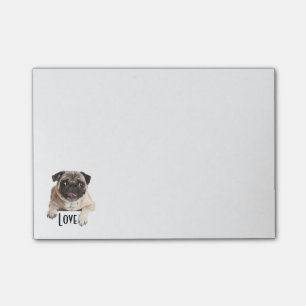 Love Pug Puppy Dog Post IT Sticky Notes