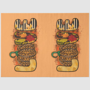 Love Pumpkin Autumn Customise Colour Tissue Paper