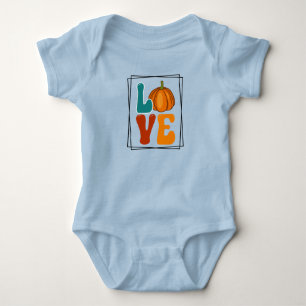 Love, Pumpkin Fall Autumn Baby Bodysuit