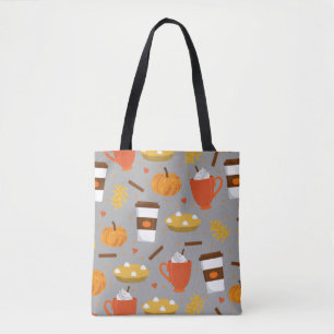 love pumpkin spice grey grey tote bag