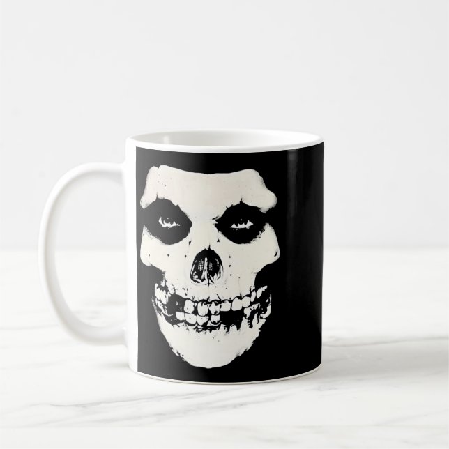 Love Punk Skull Band Funny Music Design Coffee Mug (Left)