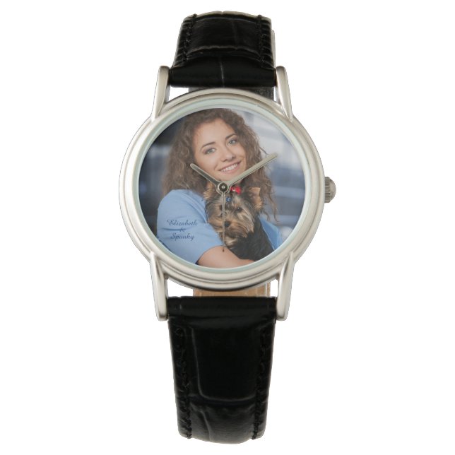  Love Puppy Dog Pet Animal Photo Personalise  Watch (Front)
