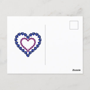 Love – Purple Amethyst and Blue Sapphire Gemstone  Postcard