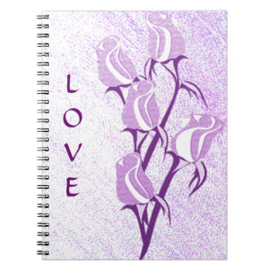 Love Purple Rose Notebook