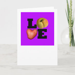 LOVE Purple Valentine Greeting card