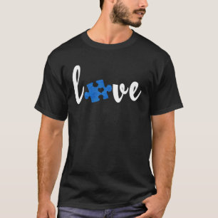 LOVE Puzzle Pieces Heart Autism Awareness     1 T-Shirt
