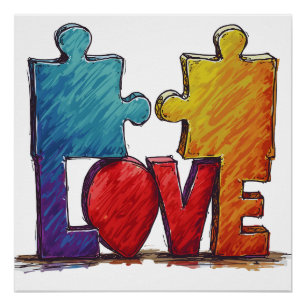 love puzzle poster