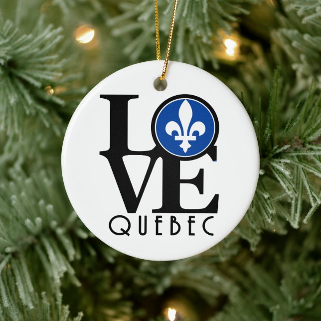 LOVE Quebec Ceramic Tree Decoration (Tree)