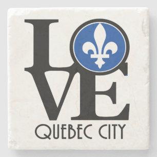 LOVE Quebec City Stone Coaster