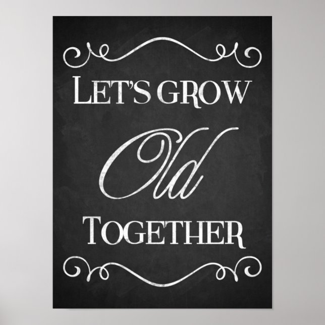 Love quote art chalkboard art print Valentine's da (Front)